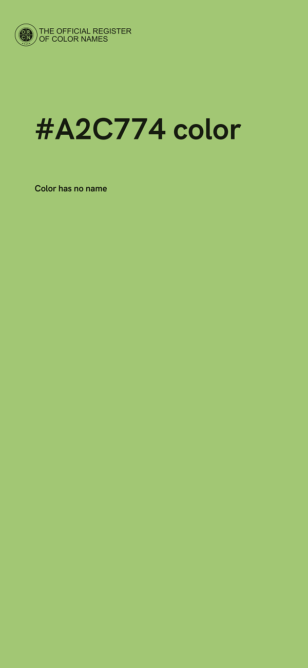 #A2C774 color image