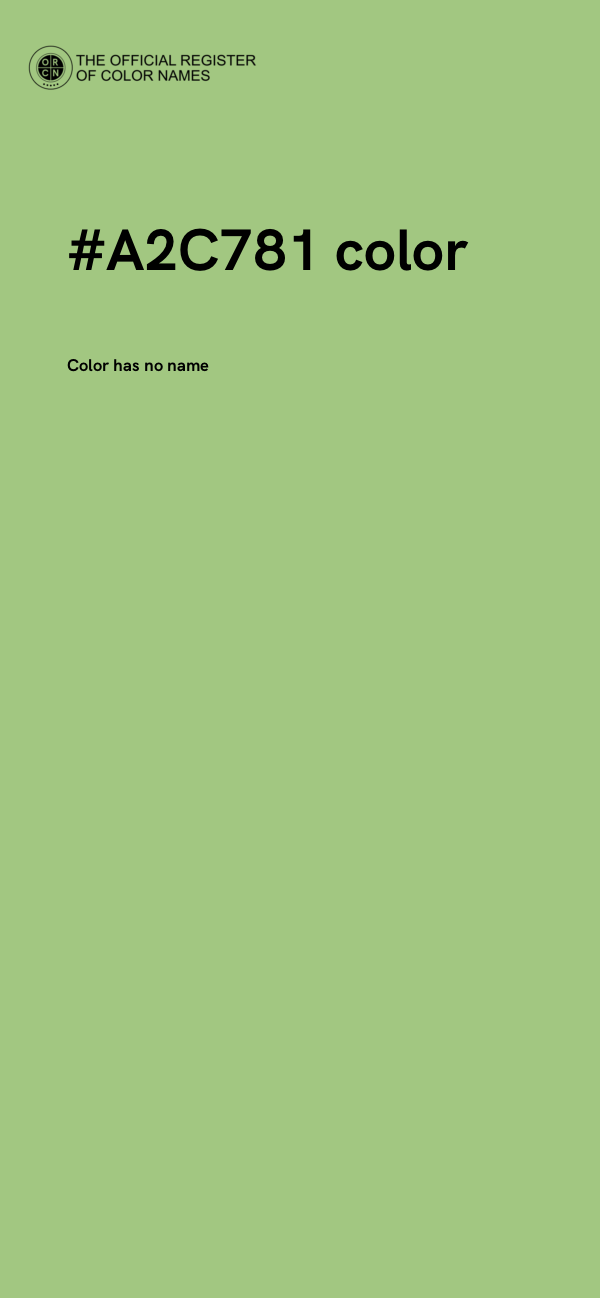 #A2C781 color image