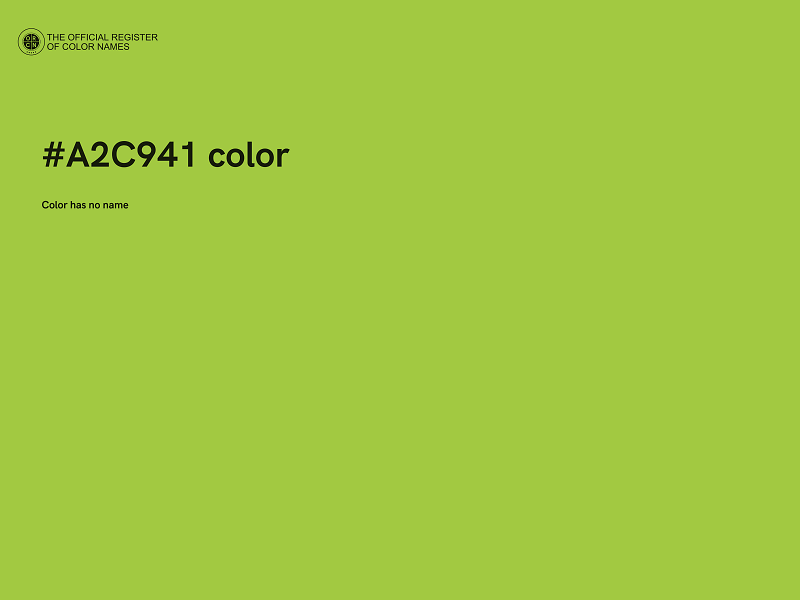 #A2C941 color image