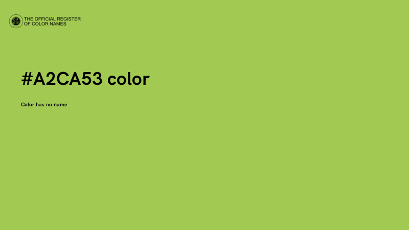 #A2CA53 color image