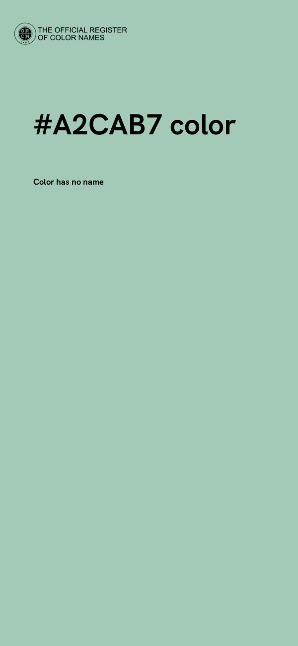 #A2CAB7 color image