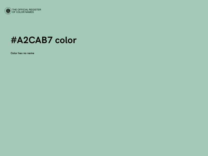 #A2CAB7 color image