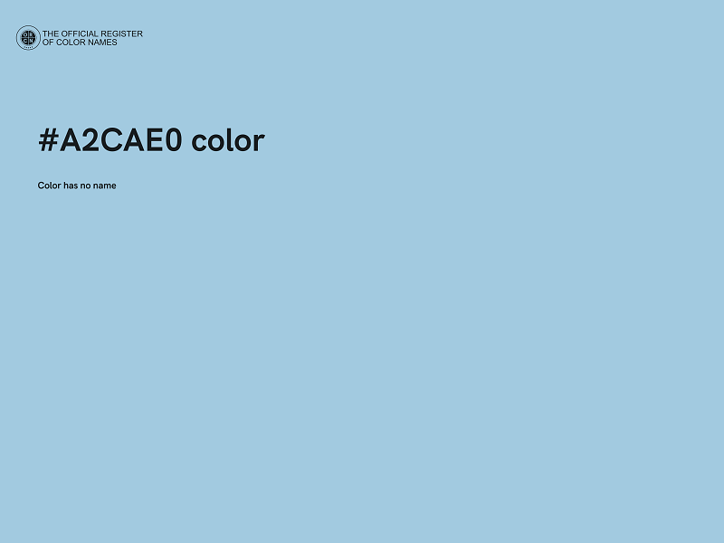 #A2CAE0 color image