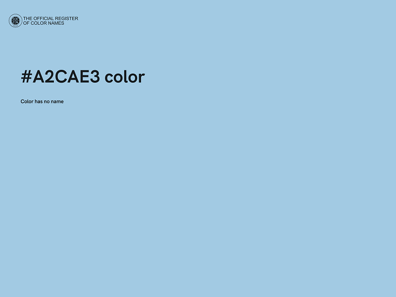 #A2CAE3 color image