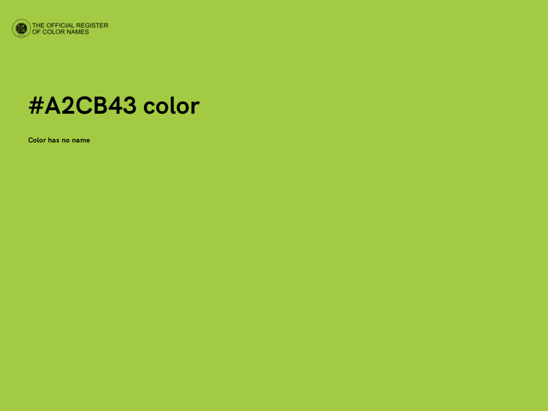 #A2CB43 color image