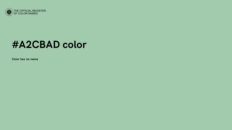 #A2CBAD color image