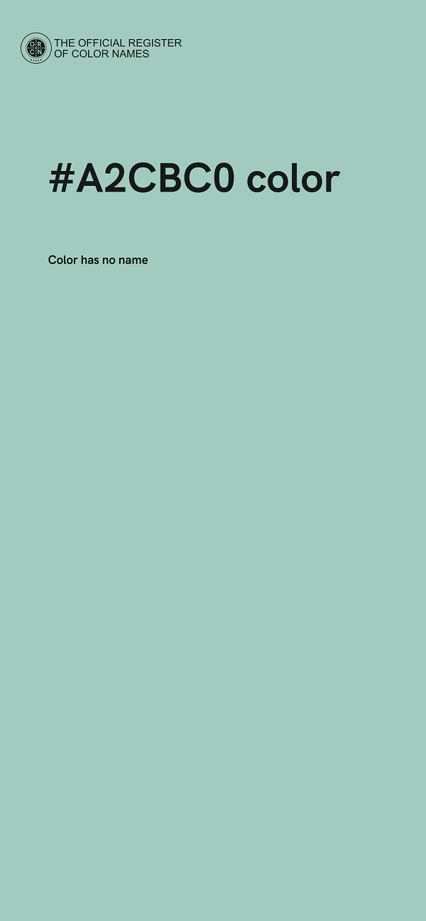 #A2CBC0 color image