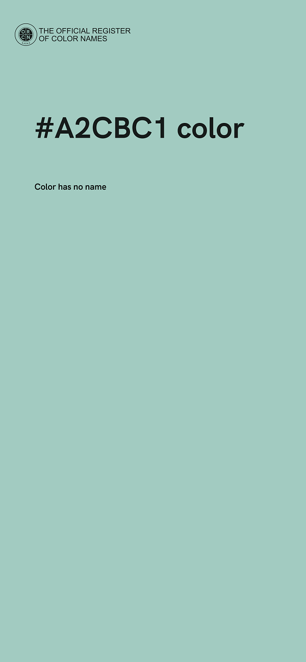 #A2CBC1 color image