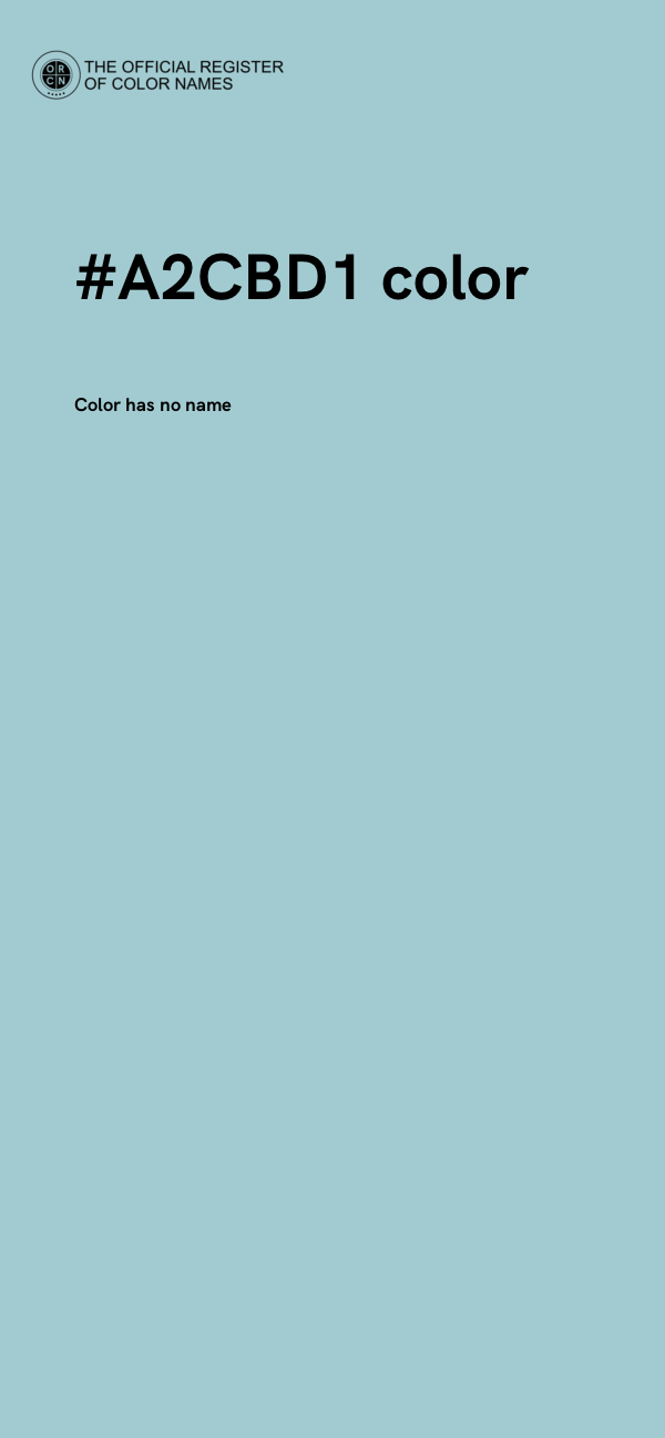 #A2CBD1 color image