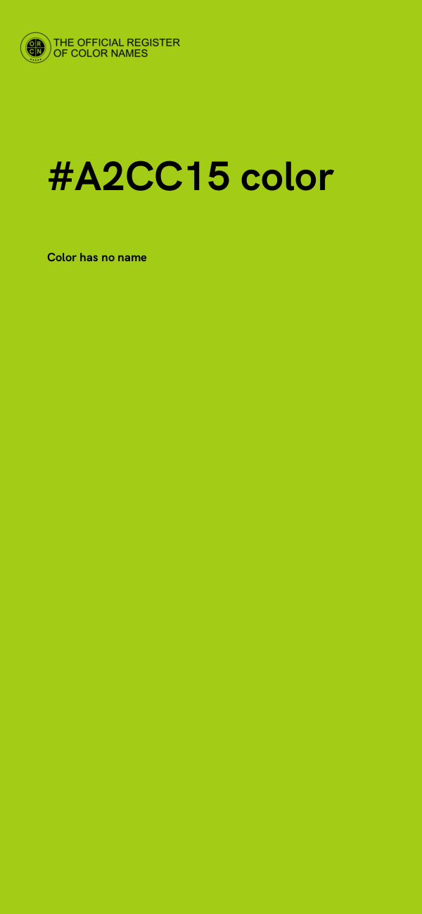 #A2CC15 color image