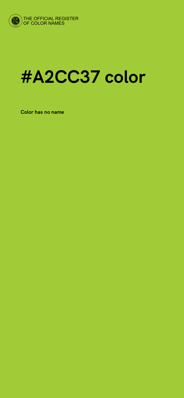 #A2CC37 color image