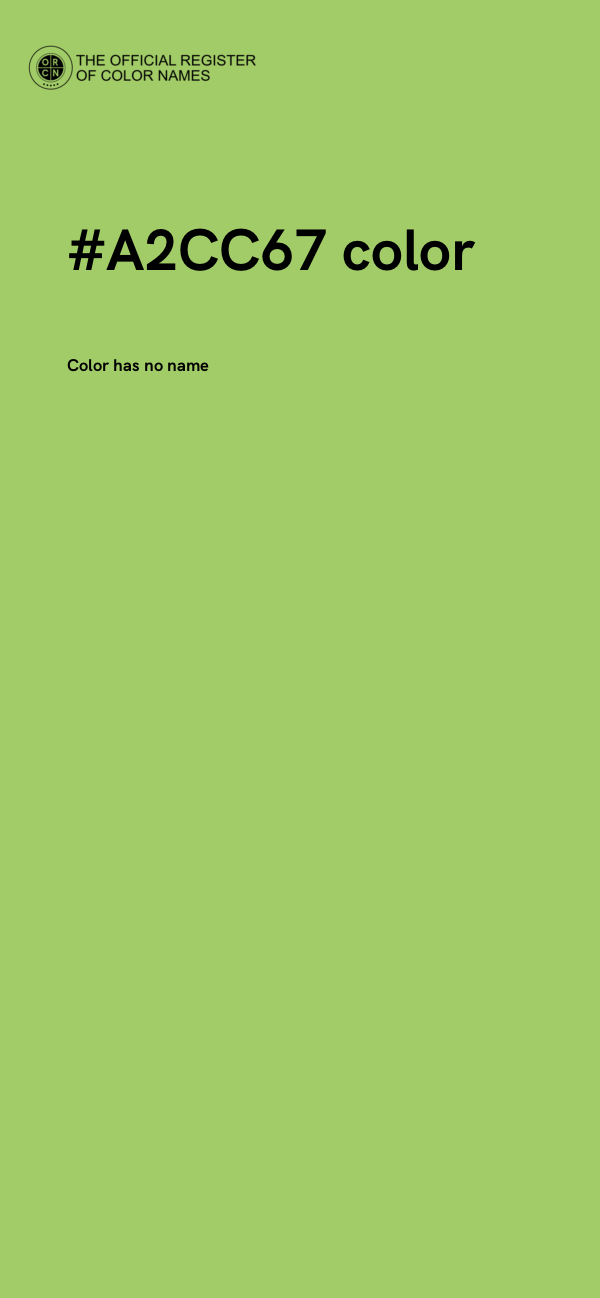 #A2CC67 color image