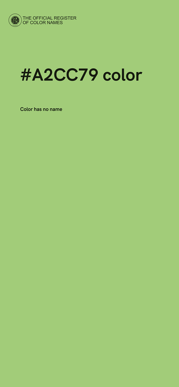 #A2CC79 color image
