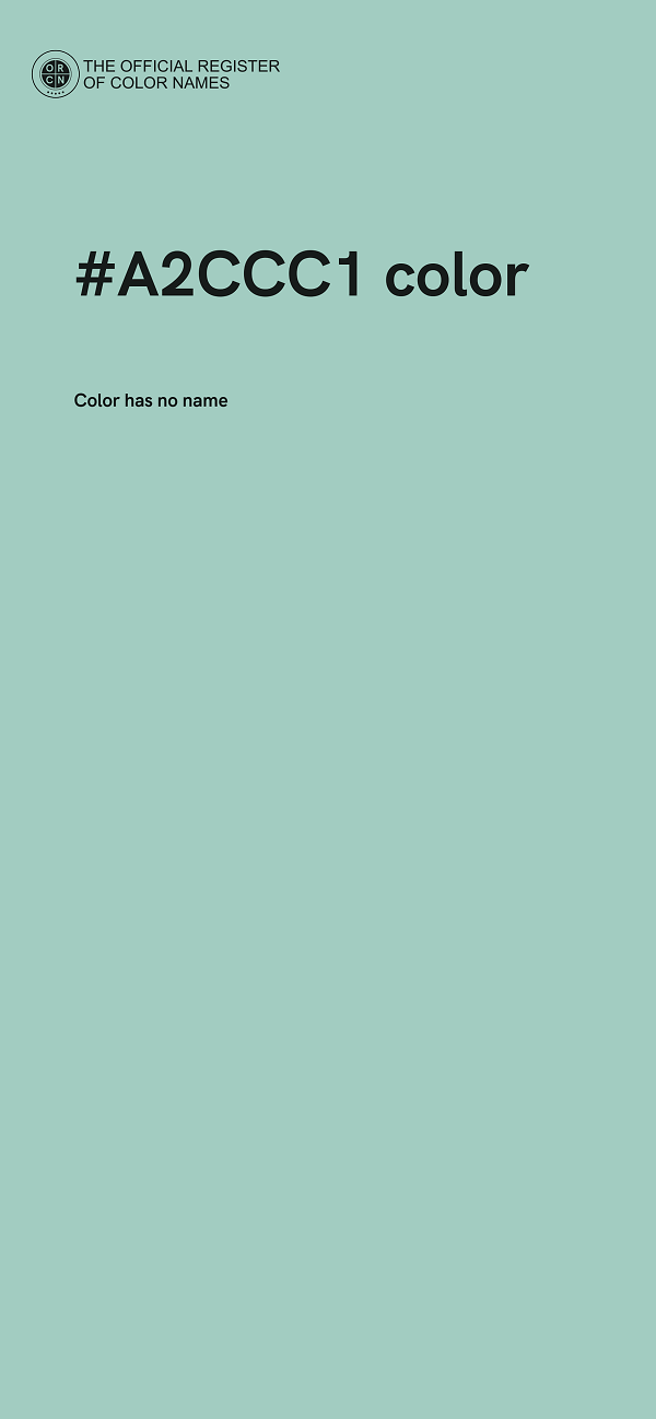 #A2CCC1 color image