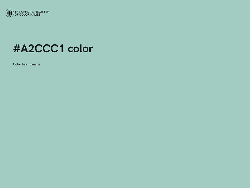 #A2CCC1 color image