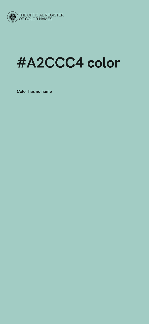 #A2CCC4 color image