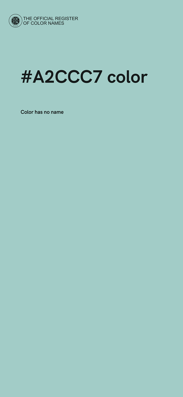 #A2CCC7 color image