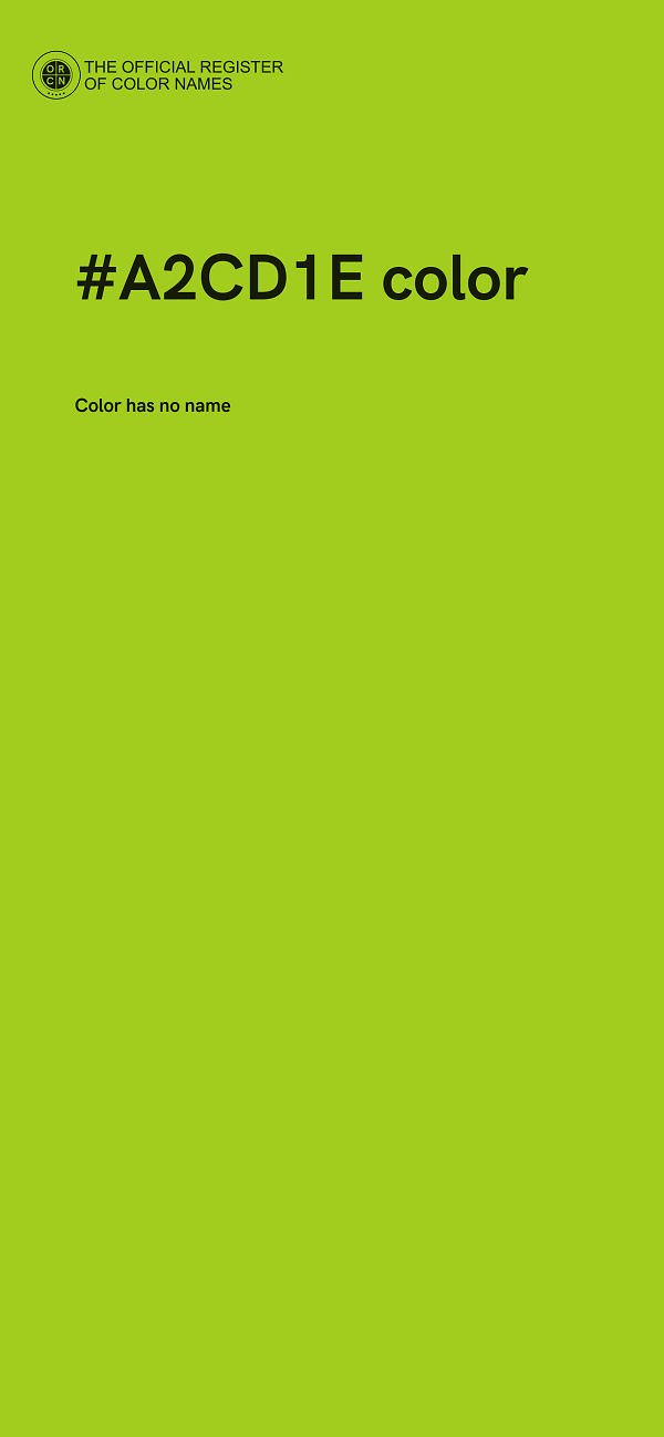 #A2CD1E color image