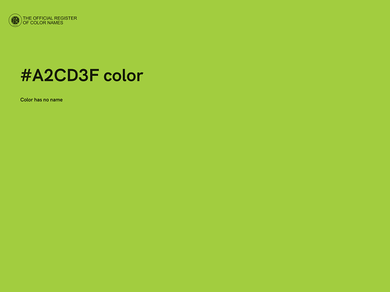 #A2CD3F color image