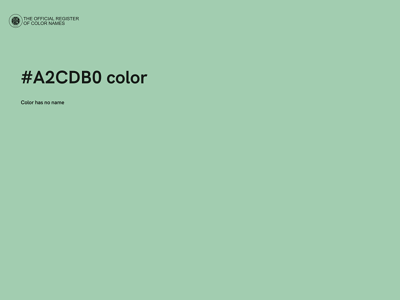#A2CDB0 color image