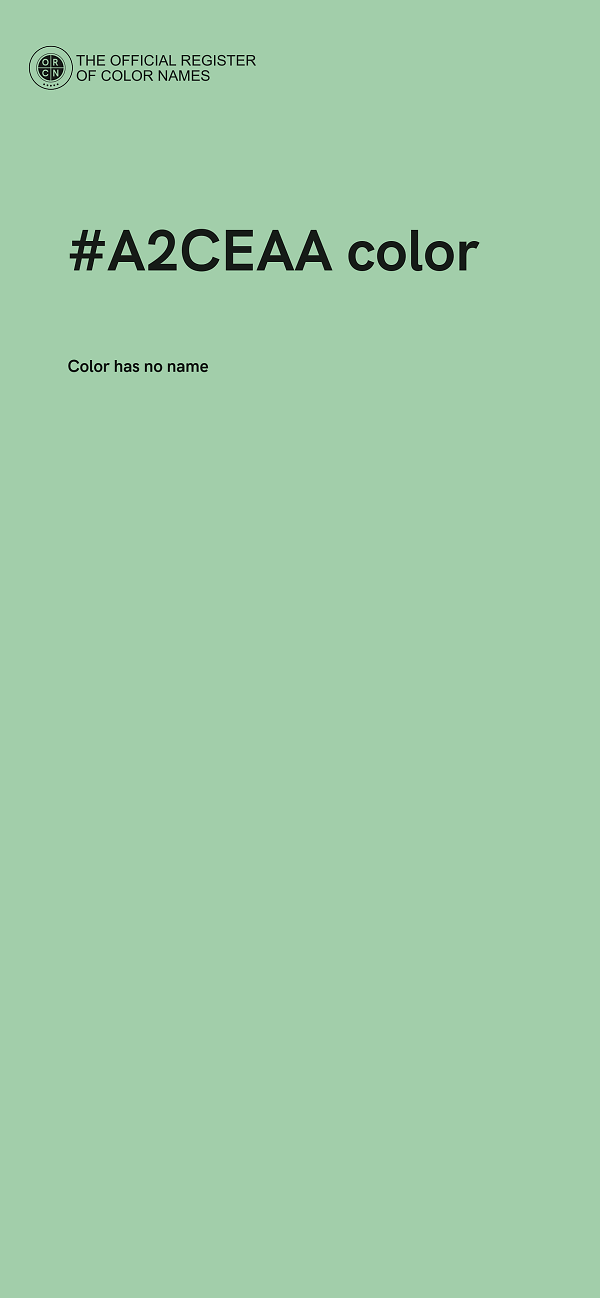 #A2CEAA color image