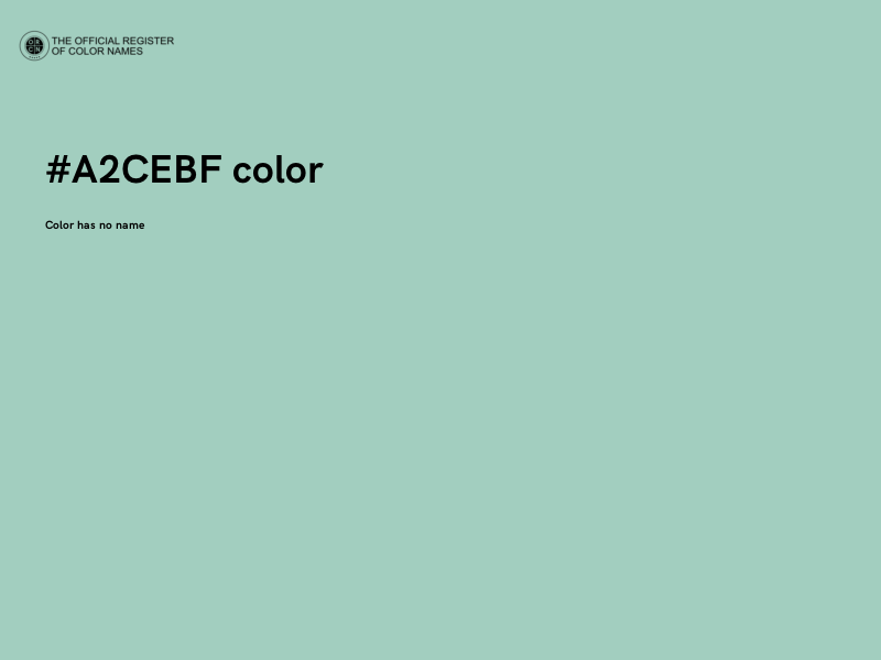 #A2CEBF color image