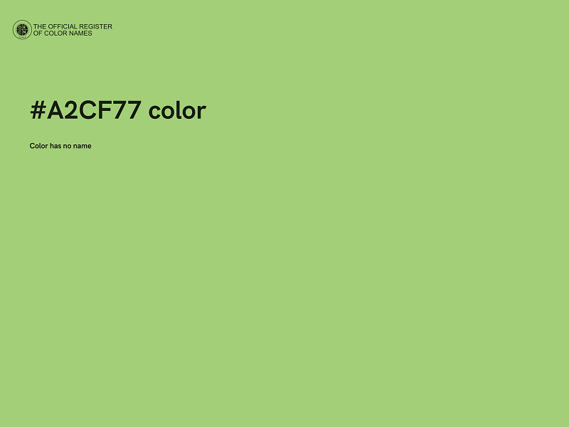 #A2CF77 color image