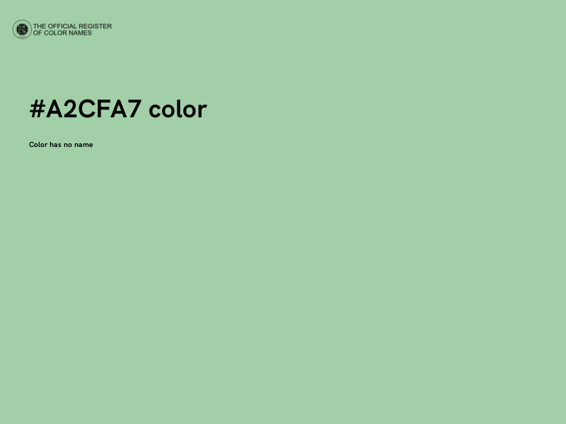 #A2CFA7 color image