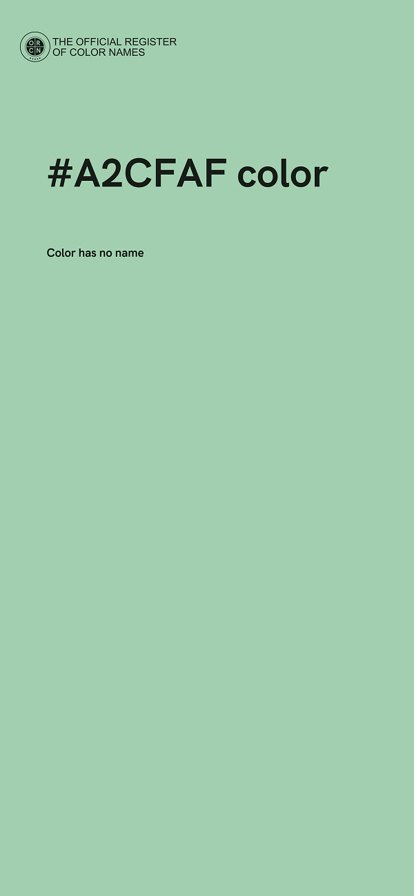 #A2CFAF color image