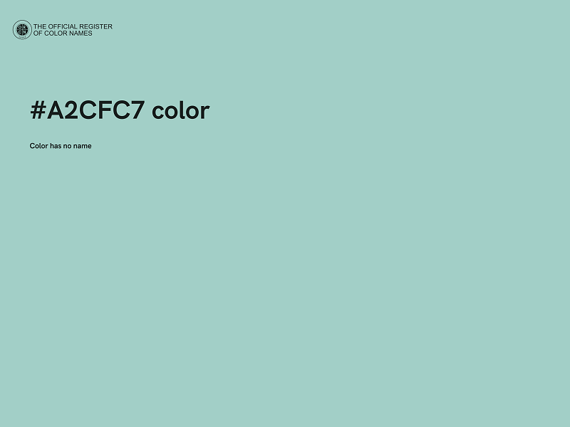 #A2CFC7 color image