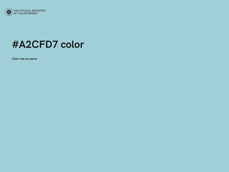 #A2CFD7 color image