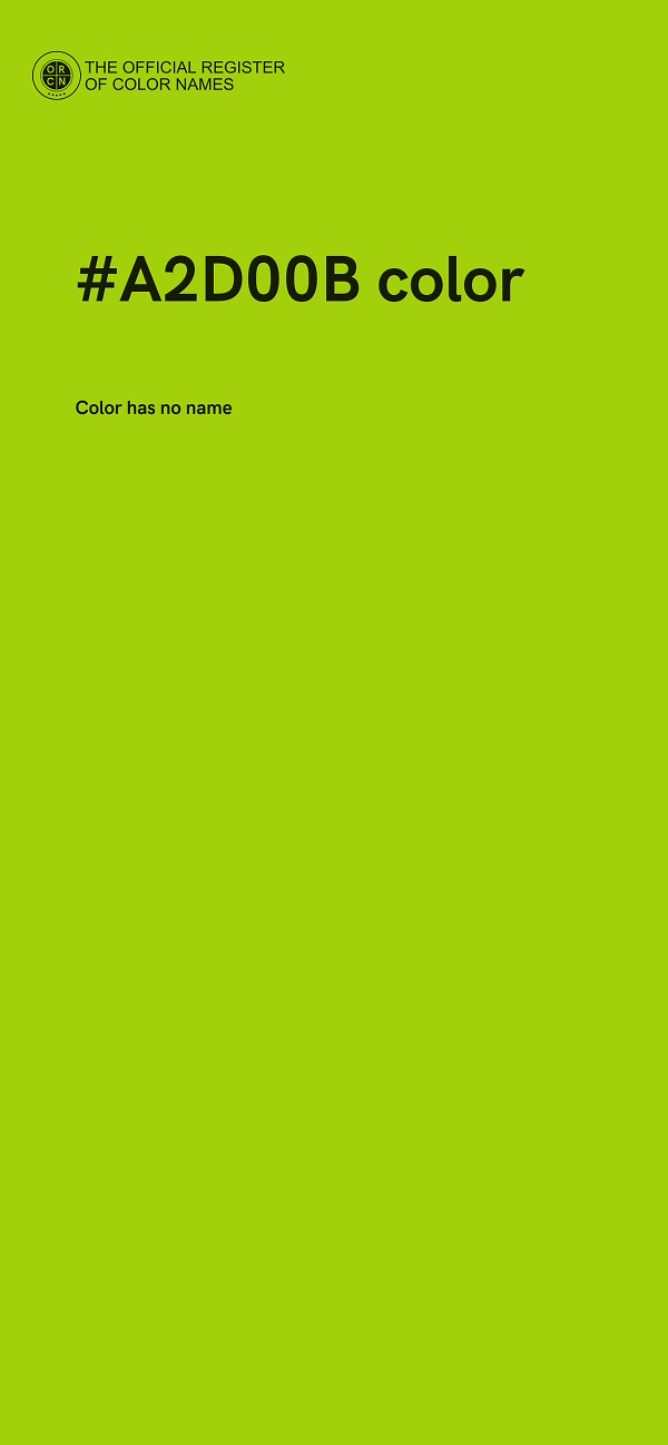 #A2D00B color image