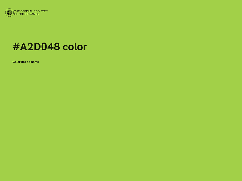 #A2D048 color image