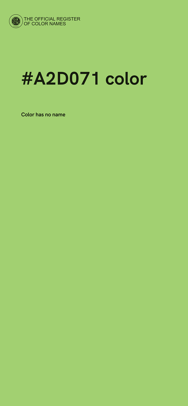 #A2D071 color image