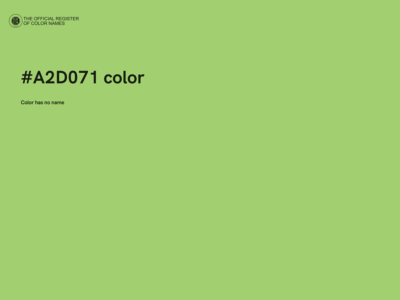 #A2D071 color image