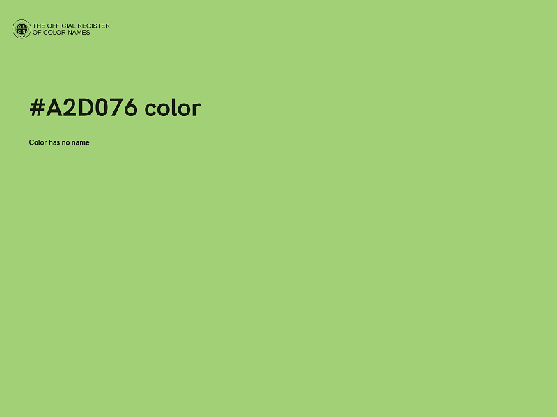 #A2D076 color image