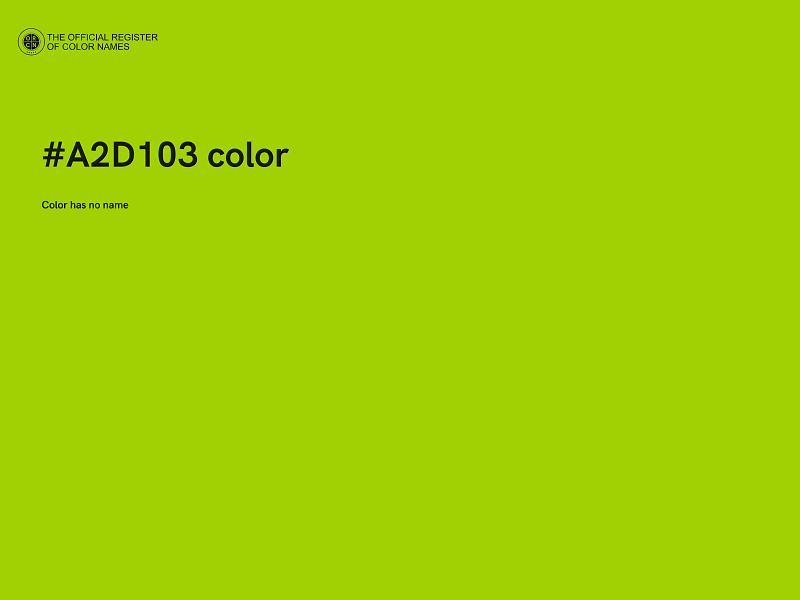 #A2D103 color image