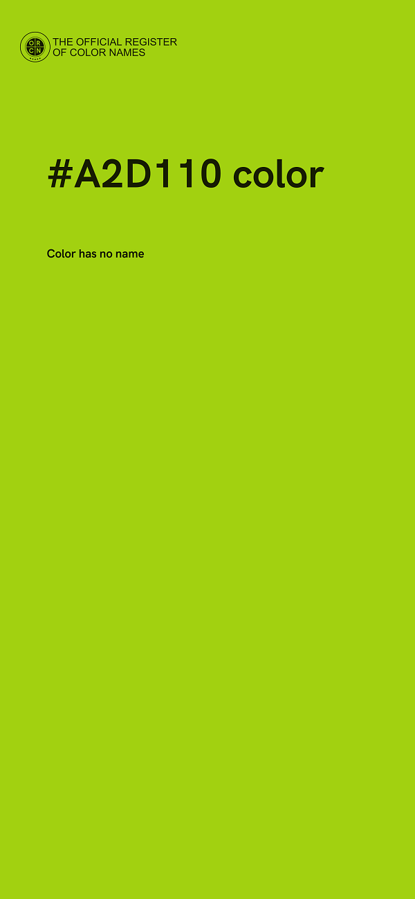 #A2D110 color image