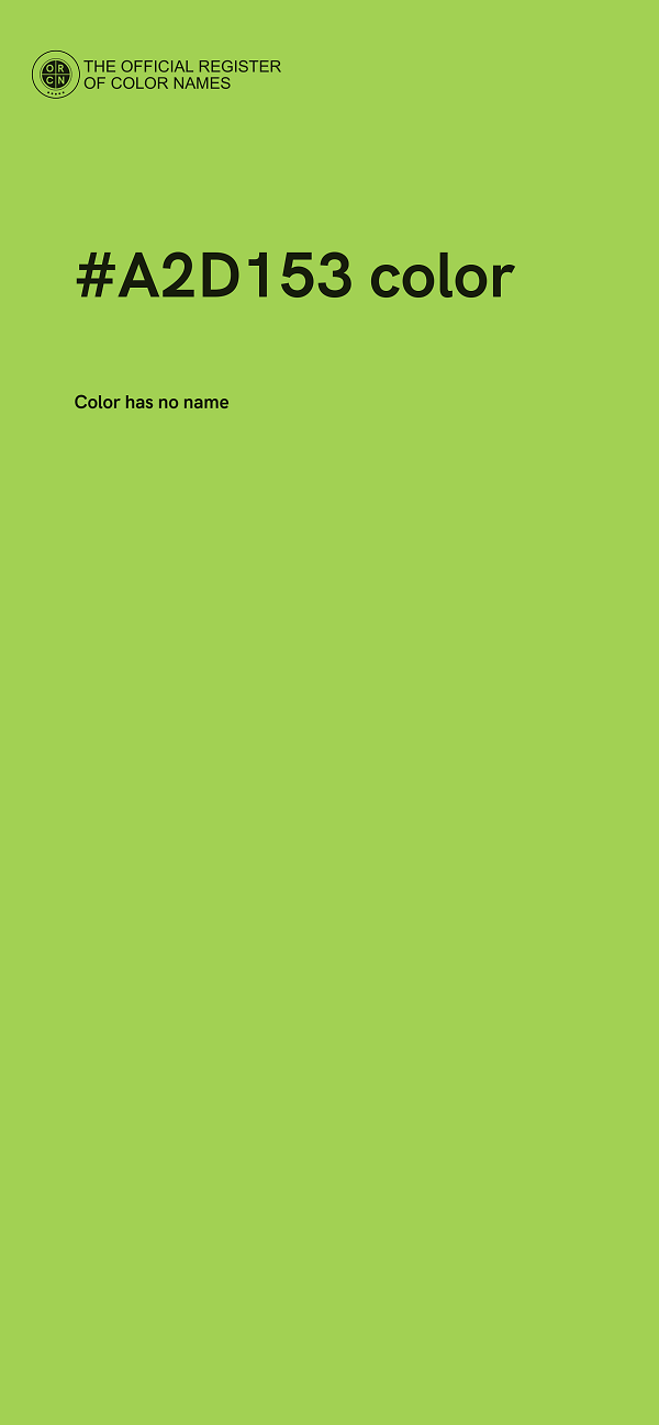 #A2D153 color image