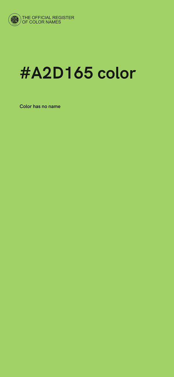 #A2D165 color image