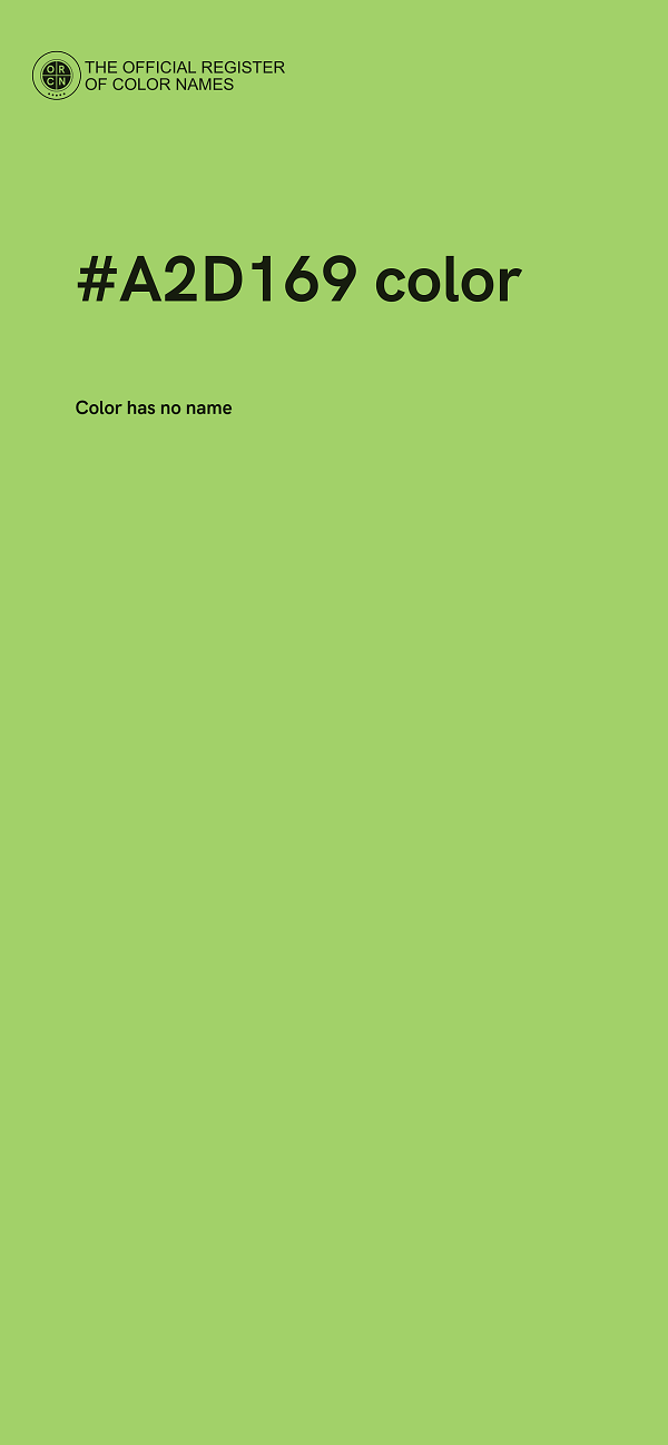 #A2D169 color image