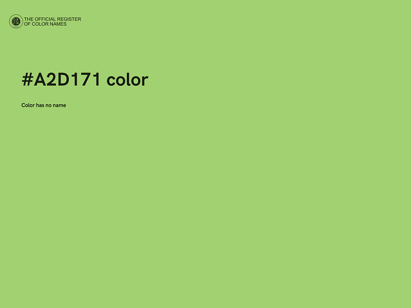 #A2D171 color image
