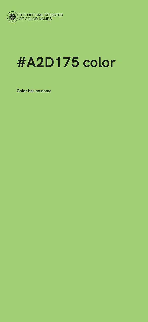 #A2D175 color image
