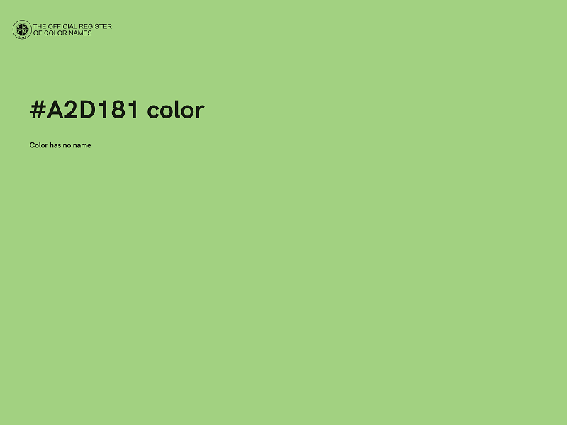 #A2D181 color image