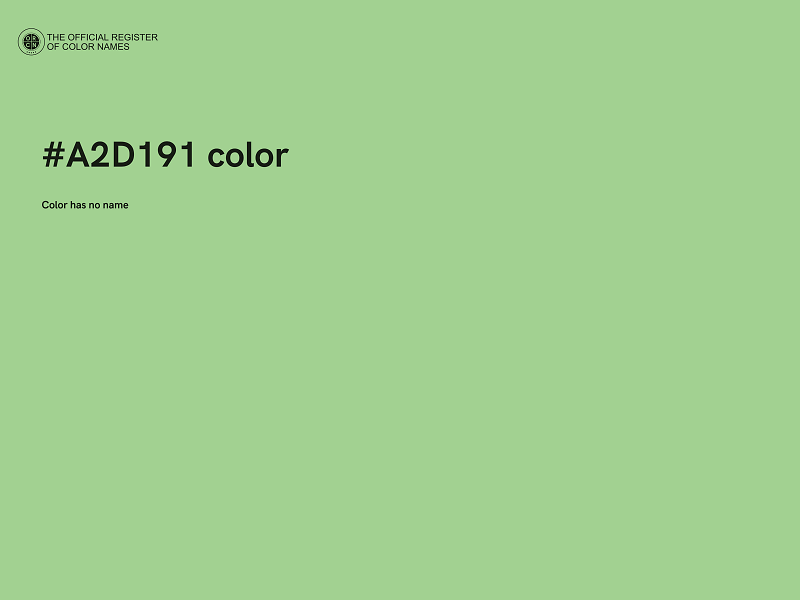 #A2D191 color image