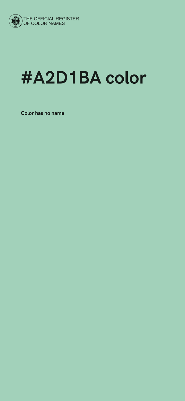 #A2D1BA color image