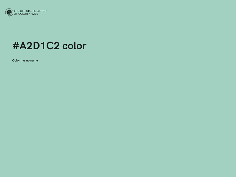 #A2D1C2 color image