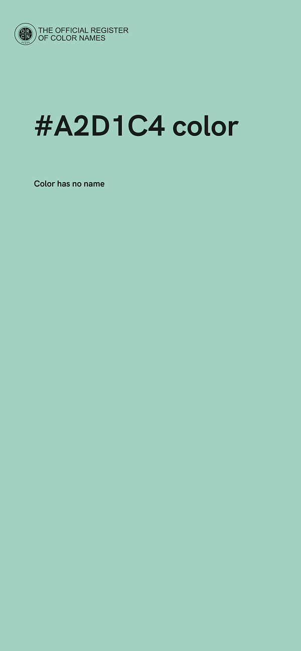 #A2D1C4 color image