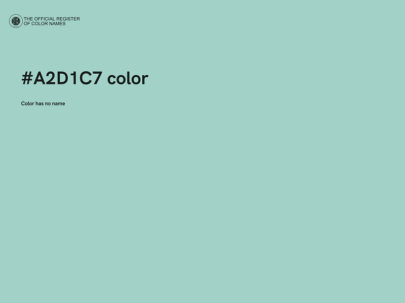 #A2D1C7 color image