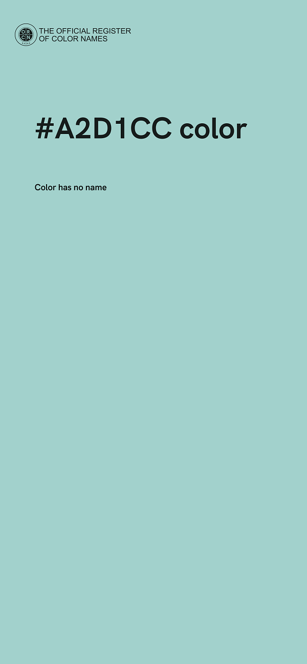 #A2D1CC color image
